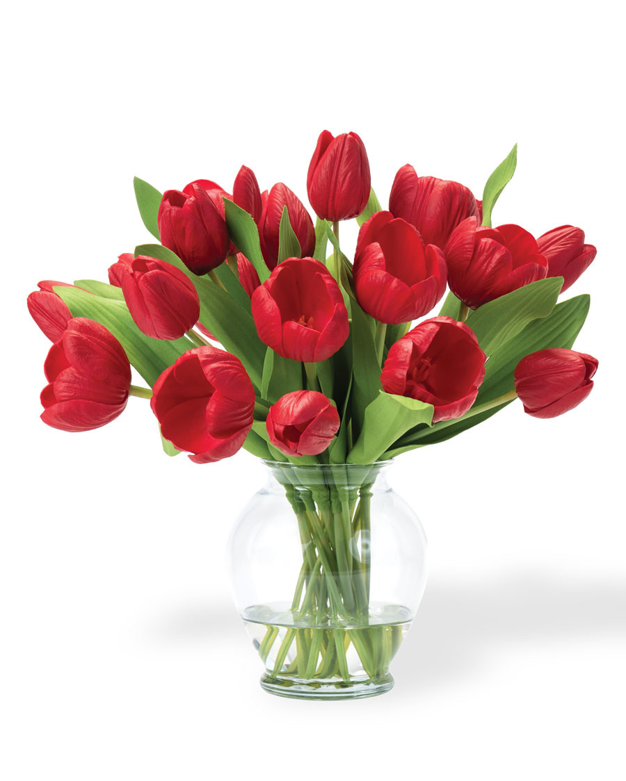 Red Garden Tulip bouquet